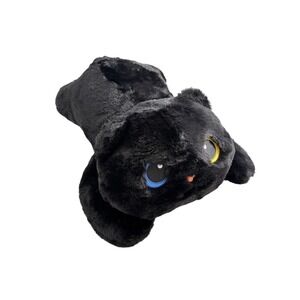 NWT MeWaii Black Hug Cat Plush Heating Cooling Pad Soft Stuffed Animal New